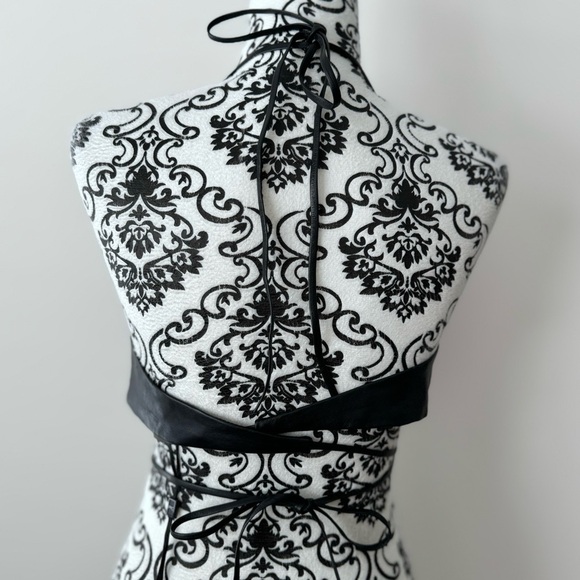 Lamarque Melka 100% Leather Tie Bralette Bra Top Black M - Picture 8 of 10